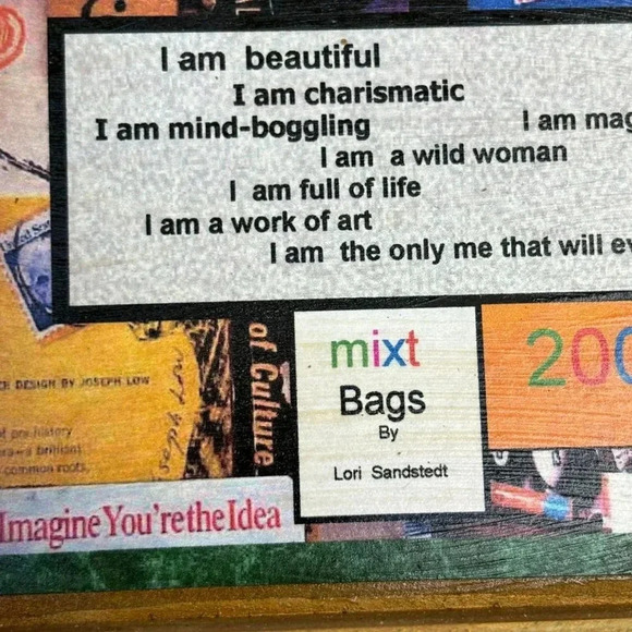 Mixt Bags By Lori Sandstedt Custom Made Cigar Box Bag Multicolor Size 6 x 4.5 - Picture 11 of 13